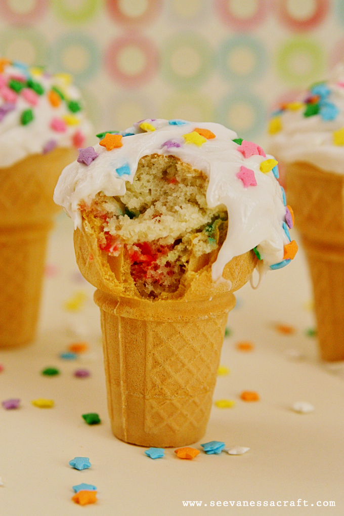 Funfetti Cupcake Cones