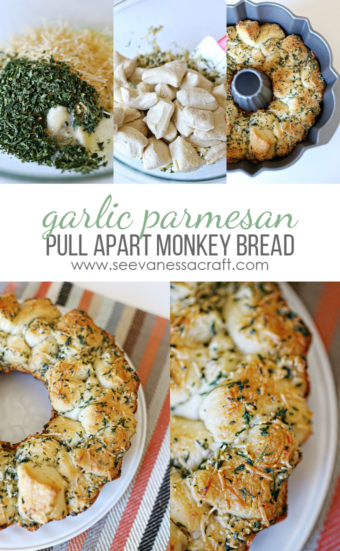 What goes better with Christmas Lasagne than Garlic Parmesan Monkey Bread || via See Vanessa Craft || Christmas Eve Dinner: 5 Fun Festive Holiday Feasts! || Letters from Santa Holiday Blog