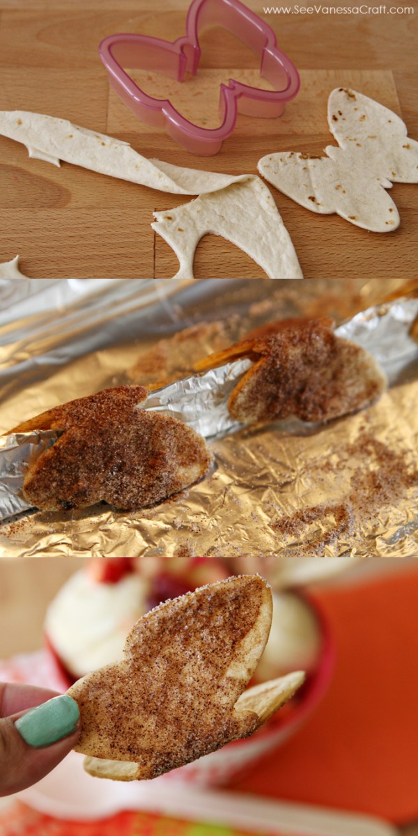 (recipe) fruit salsa and edible butterfly cinnamon chips See Vanessa