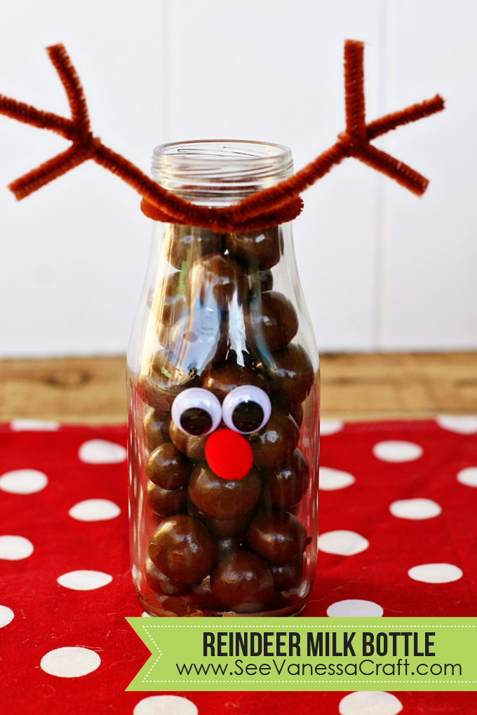 (diy craft) reindeer milk bottles - See Vanessa Craft