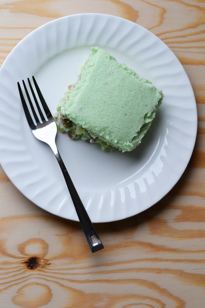 Lime Jello Salad for St. Patrick's Day