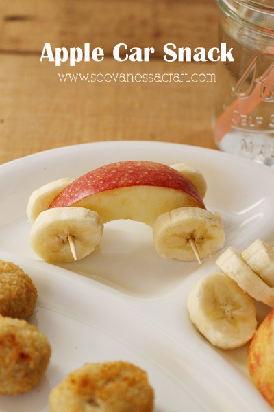 Healthy Kid Snacks - Apple Cars