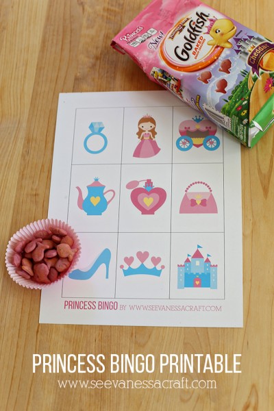 Princess Bingo Cards with Goldfish
