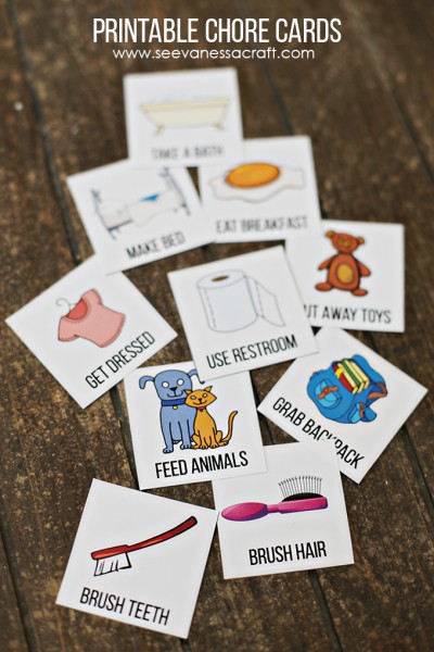 Free Printable Chore Cards for Kids