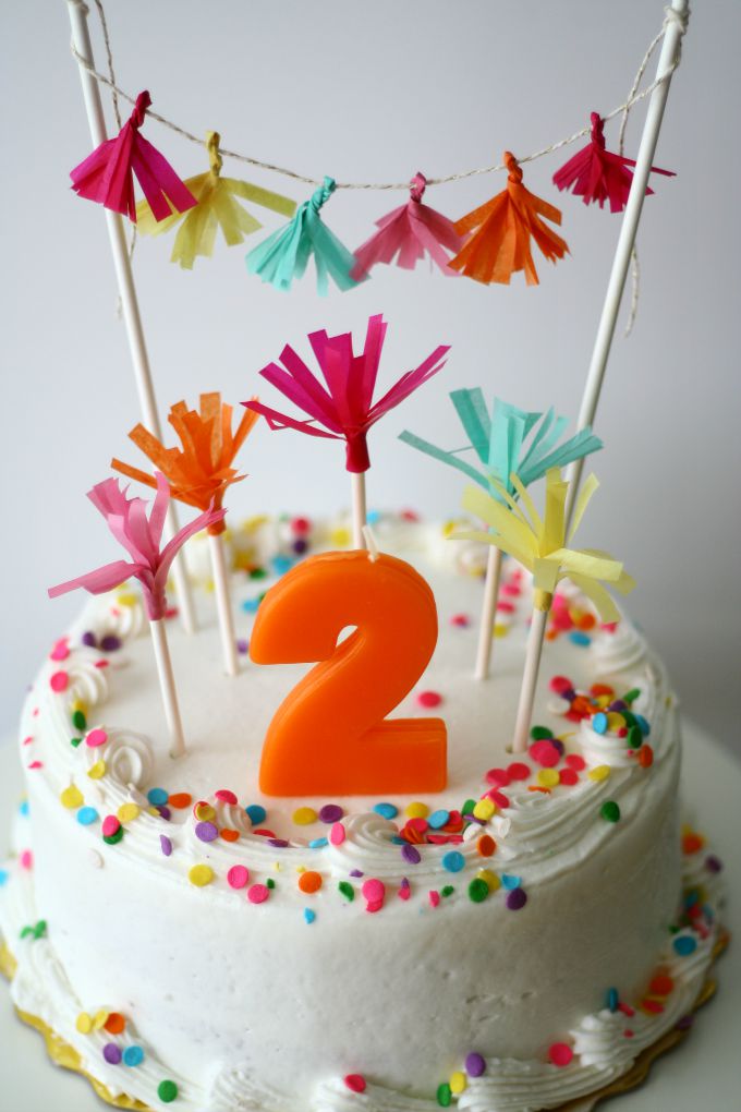 DIY Tassel Cake Topper and Party Pics - Perfect For Confetti Cake 