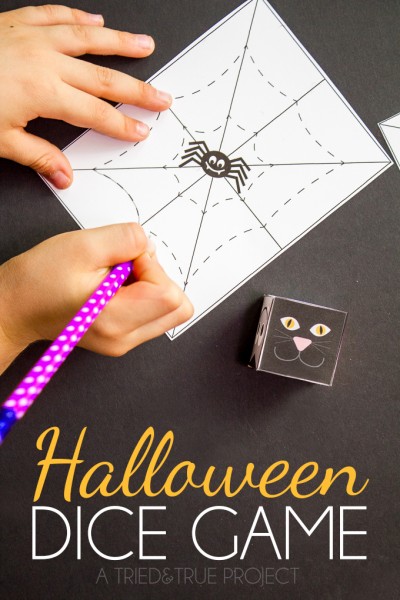 Halloween Dice Game for Kids with Free Printable