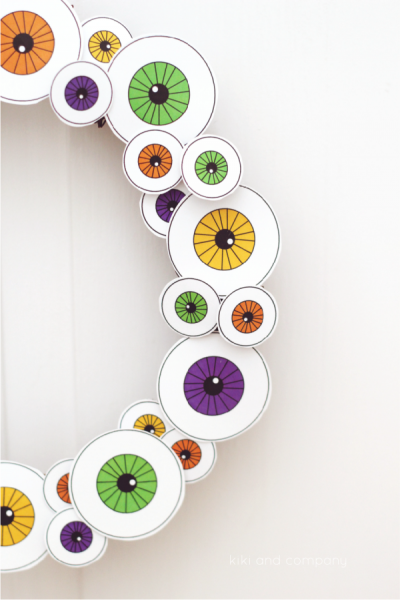 Halloween: Printable Eyeball Wreath - See Vanessa Craft