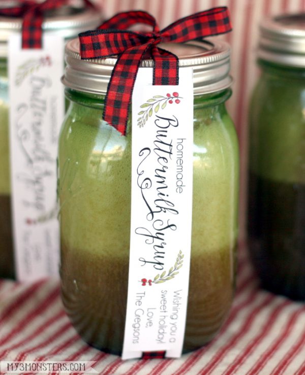 Christmas: Homemade Buttermilk Syrup Gift - See Vanessa Craft