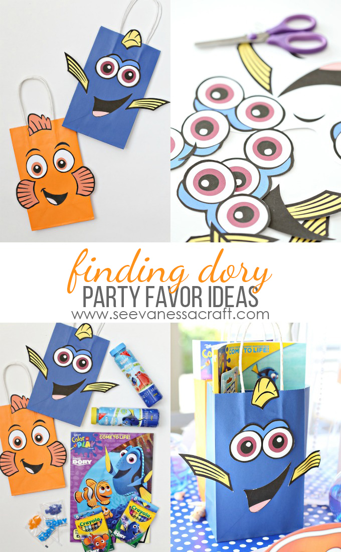 6 x Finding Dory Nemo Birthday Party Favor Favour Loot Bags 
