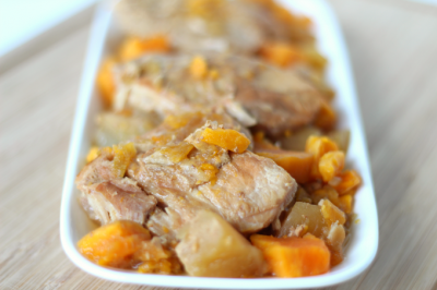 Slow Cooker Pork Chops with Apples & Sweet Potatoes