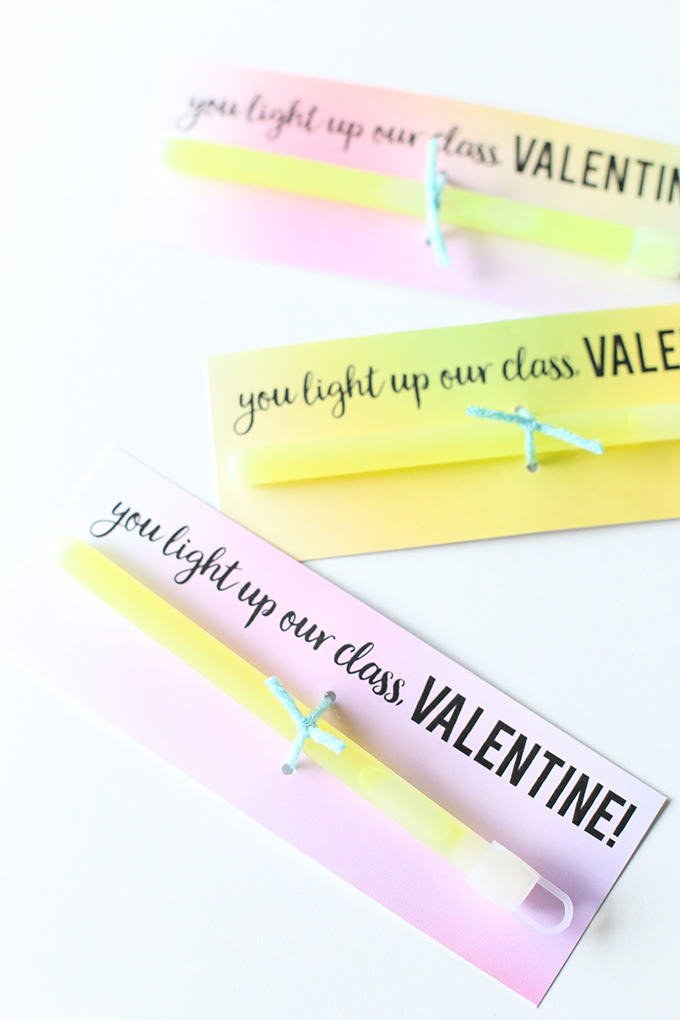Glow Stick Valentine Printable 3 copy