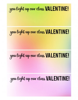 Valentine's Day: Glow Stick Valentine Printable - See Vanessa Craft