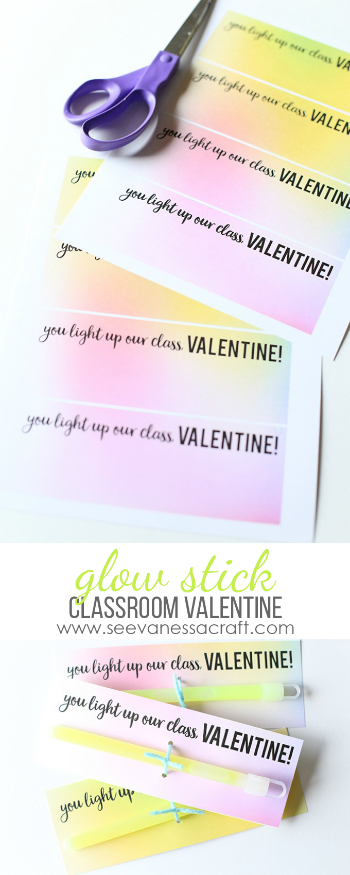 Glow Stick Valentines Day Printable copy