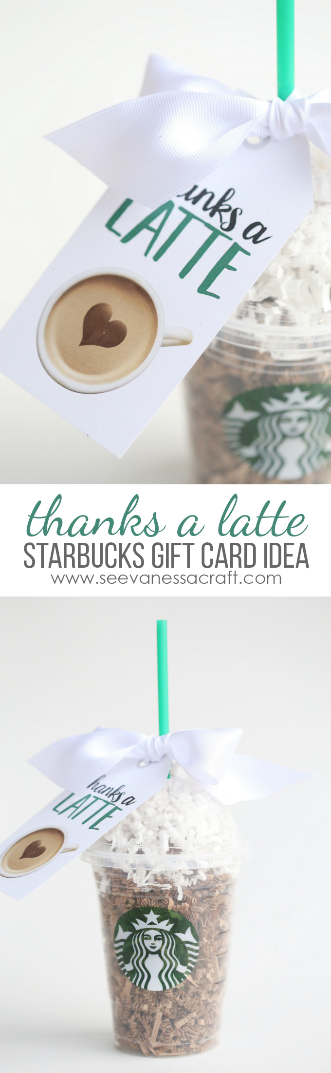 Thanks A Latte Starbucks Gift Card Thank You Gift Idea
