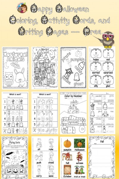 Halloween: Fun Learning Printables for Kids - See Vanessa Craft