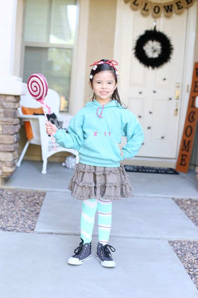 DIY Vanellope Halloween Costume from Disney's Wreck-It Ralph