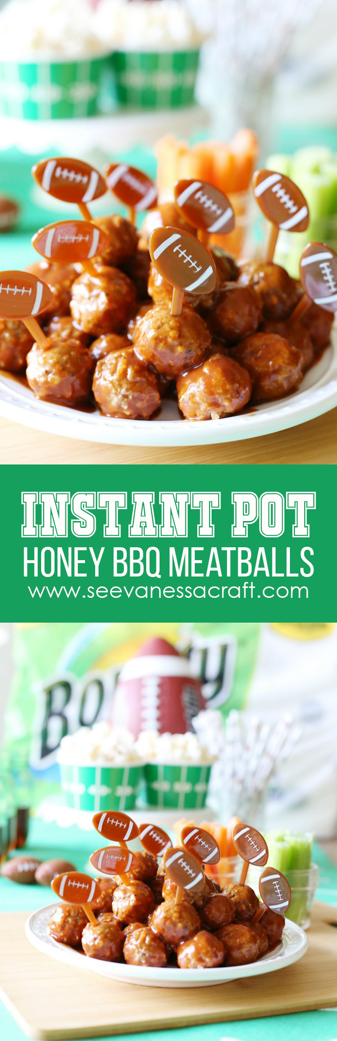 Football Game Day Party Instant Pot BBQ Meatballs