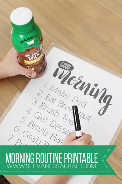 Kid Friendly Morning Routine Chore Chart Printable