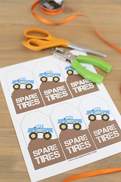 Monster Jam Printable Party Favor Tags