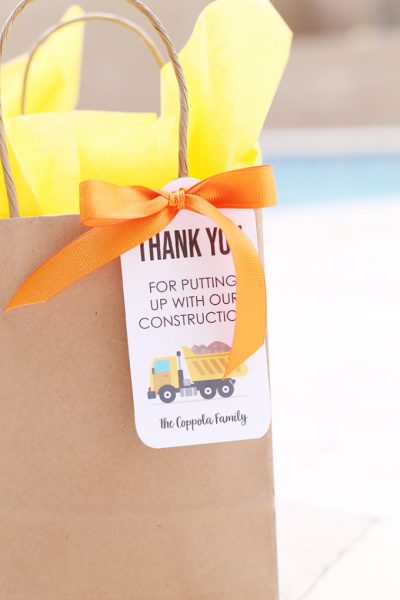 Free Printable Construction Gift Tags for Neighbors