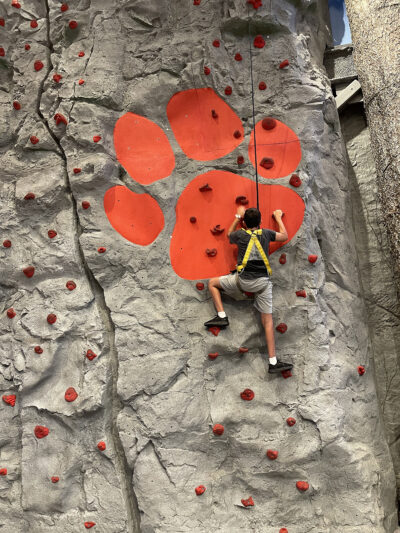 Kids playing in the Great Wolf Lodge indoor water park during a family weekend.